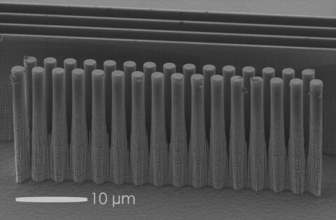 Zum Artikel "Mid-infrared dielectric laser acceleration in a silicon dual pillar structure; Artikel in Optics Express"